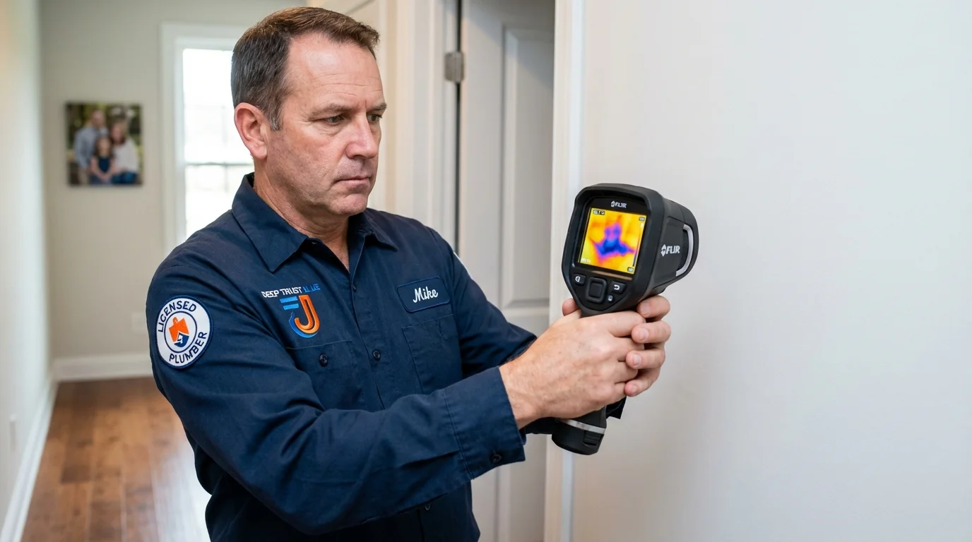 Thermal imaging leak detection by Johns Plumbing LLC in Jericho